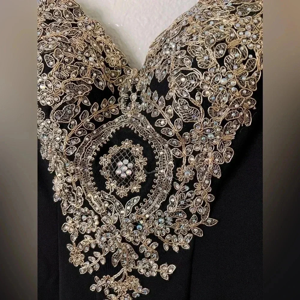 NWT Dancing Queen Beaded Formal Full Length Gown - Picture 8 of 13